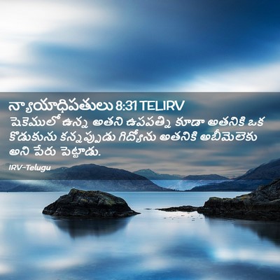 Picture 02 - న్యాయాధిపతులు 8:31 TELIRV - షెకెములో ఉన్న - Bible Verse Picture