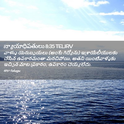 Picture 02 - న్యాయాధిపతులు 8:35 TELIRV - వాళ్ళు యెరుబ్బయలు - Bible Verse Picture