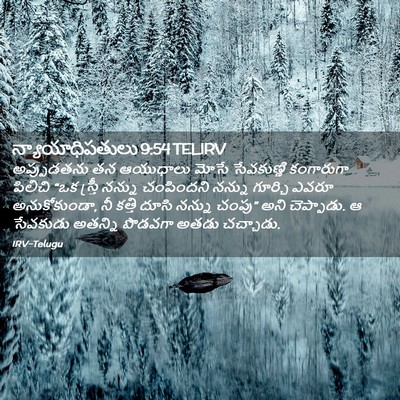 Picture 02 - న్యాయాధిపతులు 9:54 TELIRV - అప్పుడతను తన - Bible Verse Picture