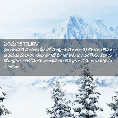 Picture 02 - పరమ 1:5 TELIRV - (ఆ యువతి మిగతా - Bible Verse Picture