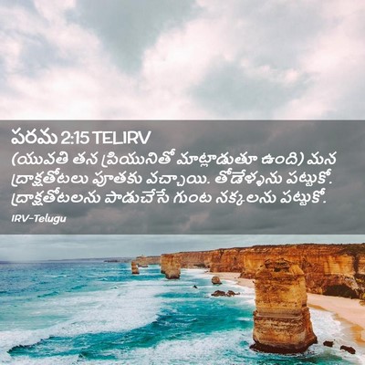 Picture 02 - పరమ 2:15 TELIRV - (యువతి తన - Bible Verse Picture