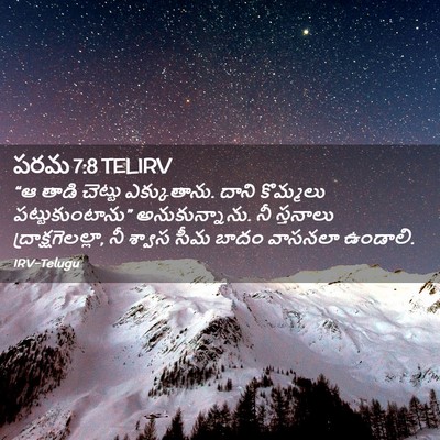 Picture 02 - పరమ 7:8 TELIRV - “ఆ తాడి చెట్టు - Bible Verse Picture
