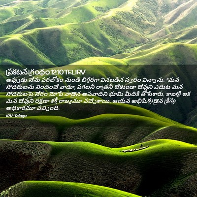 Picture 02 - ప్రకటన గ్రంథం 12:10 TELIRV - అప్పుడు నేను - Bible Verse Picture