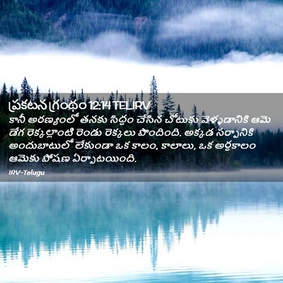Picture 02 - ప్రకటన గ్రంథం 12:14 TELIRV - కానీ అరణ్యంలో - Bible Verse Picture