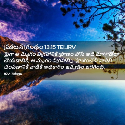 Picture 02 - ప్రకటన గ్రంథం 13:15 TELIRV - పైగా ఆ మృగం - Bible Verse Picture