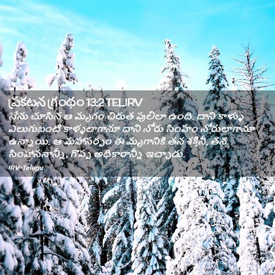 Picture 02 - ప్రకటన గ్రంథం 13:2 TELIRV - నేను చూసిన ఆ మృగం - Bible Verse Picture