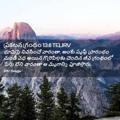 Picture 02 - ప్రకటన గ్రంథం 13:8 TELIRV - భూమిపై నివసించే - Bible Verse Picture