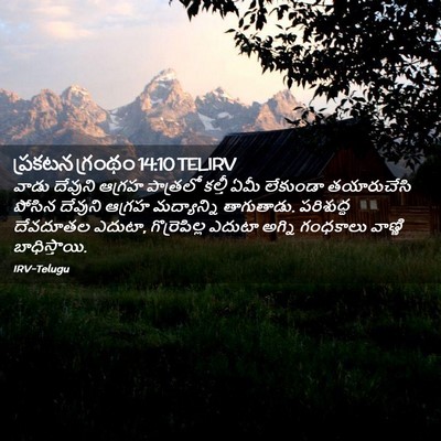 Picture 02 - ప్రకటన గ్రంథం 14:10 TELIRV - వాడు దేవుని ఆగ్రహ - Bible Verse Picture