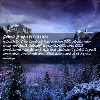 Picture 02 - ప్రకటన గ్రంథం 14:13 TELIRV - అప్పుడు పరలోకం - Bible Verse Picture