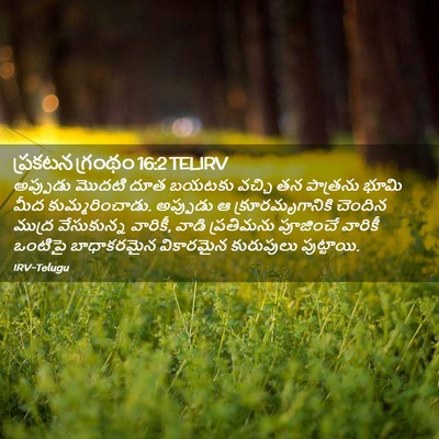 Picture 02 - ప్రకటన గ్రంథం 16:2 TELIRV - అప్పుడు మొదటి దూత - Bible Verse Picture