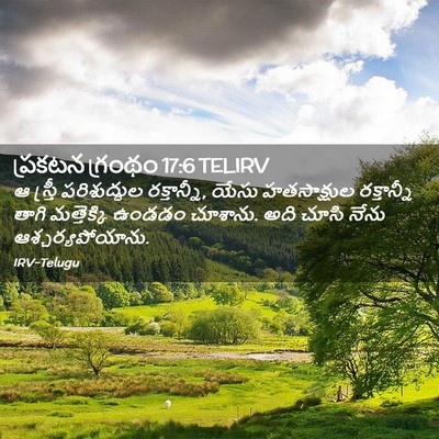 Picture 02 - ప్రకటన గ్రంథం 17:6 TELIRV - ఆ స్త్రీ - Bible Verse Picture