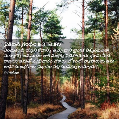 Picture 02 - ప్రకటన గ్రంథం 18:3 TELIRV - ఎందుకంటే దేవుని - Bible Verse Picture