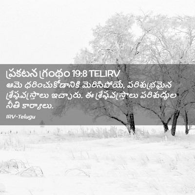 Picture 02 - ప్రకటన గ్రంథం 19:8 TELIRV - ఆమె - Bible Verse Picture
