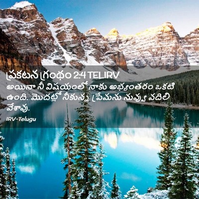 Picture 02 - ప్రకటన గ్రంథం 2:4 TELIRV - అయినా నీ విషయంలో - Bible Verse Picture