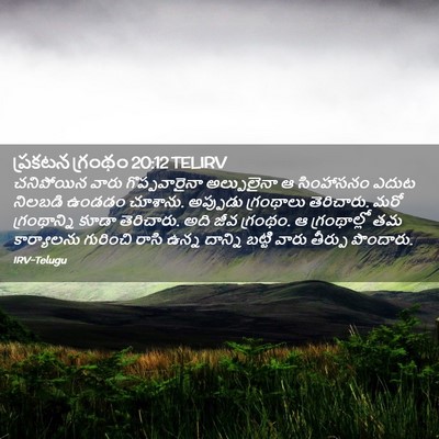 Picture 02 - ప్రకటన గ్రంథం 20:12 TELIRV - చనిపోయిన వారు - Bible Verse Picture
