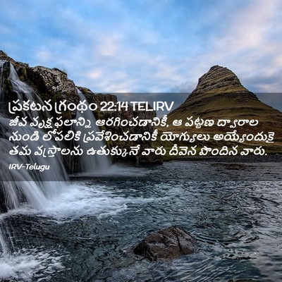 Picture 02 - ప్రకటన గ్రంథం 22:14 TELIRV - జీవ వృక్ష ఫలాన్ని - Bible Verse Picture