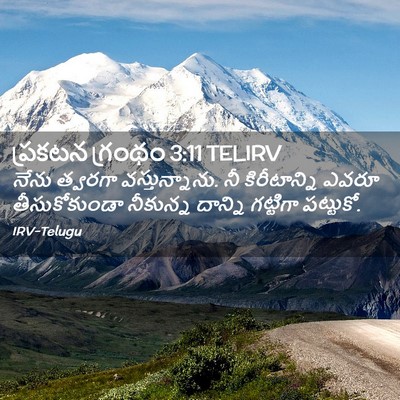 Picture 02 - ప్రకటన గ్రంథం 3:11 TELIRV - నేను త్వరగా - Bible Verse Picture