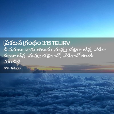 Picture 02 - ప్రకటన గ్రంథం 3:15 TELIRV - నీ పనులు నాకు - Bible Verse Picture