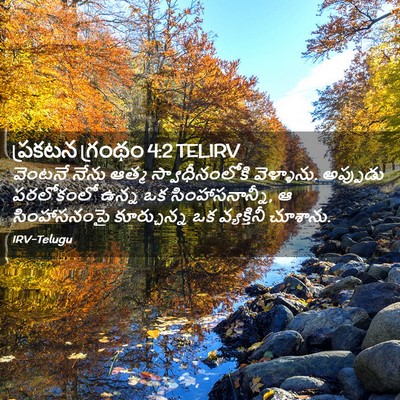 Picture 02 - ప్రకటన గ్రంథం 4:2 TELIRV - వెంటనే నేను ఆత్మ - Bible Verse Picture