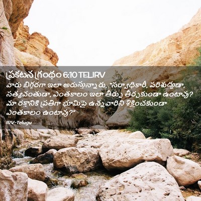 Picture 02 - ప్రకటన గ్రంథం 6:10 TELIRV - వారు బిగ్గరగా ఇలా - Bible Verse Picture