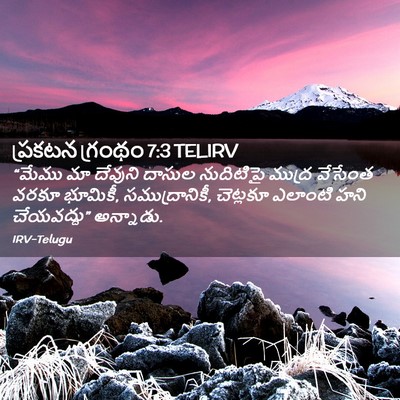 Picture 02 - ప్రకటన గ్రంథం 7:3 TELIRV - “మేము మా దేవుని - Bible Verse Picture