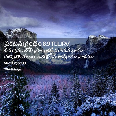 Picture 02 - ప్రకటన గ్రంథం 8:9 TELIRV - సముద్రంలోని - Bible Verse Picture