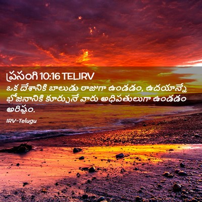 Picture 02 - ప్రసంగి 10:16 TELIRV - ఒక దేశానికి - Bible Verse Picture