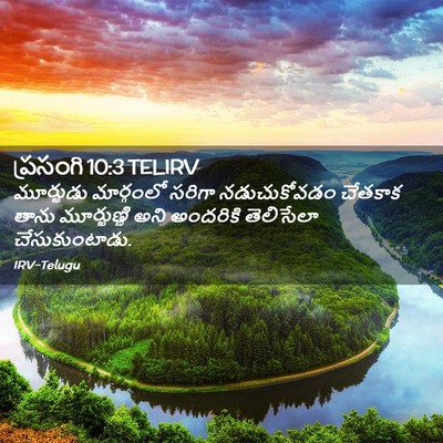 Picture 02 - ప్రసంగి 10:3 TELIRV - మూర్ఖుడు మార్గంలో - Bible Verse Picture