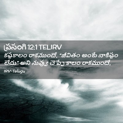 Picture 02 - ప్రసంగి 12:1 TELIRV - కష్టకాలం - Bible Verse Picture