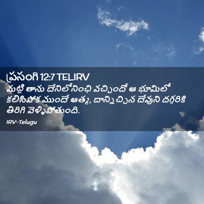 Picture 02 - ప్రసంగి 12:7 TELIRV - మట్టి తాను - Bible Verse Picture