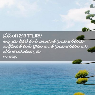 Picture 02 - ప్రసంగి 2:13 TELIRV - అప్పుడు చీకటి - Bible Verse Picture
