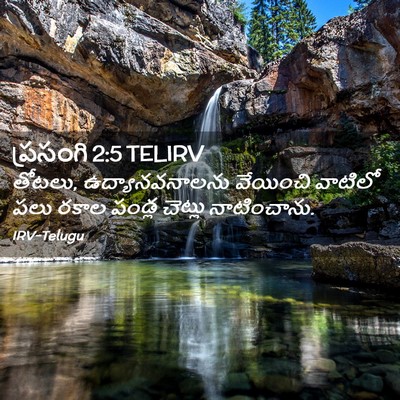 Picture 02 - ప్రసంగి 2:5 TELIRV - తోటలు, - Bible Verse Picture