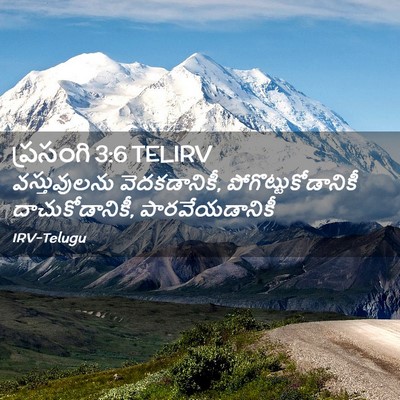 Picture 02 - ప్రసంగి 3:6 TELIRV - వస్తువులను - Bible Verse Picture