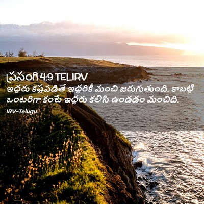 Picture 02 - ప్రసంగి 4:9 TELIRV - ఇద్దరు కష్టపడితే - Bible Verse Picture