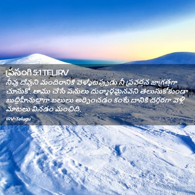 Picture 02 - ప్రసంగి 5:1 TELIRV - నీవు దేవుని - Bible Verse Picture