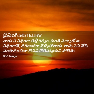 Picture 02 - ప్రసంగి 5:15 TELIRV - వాడు ఏ విధంగా - Bible Verse Picture