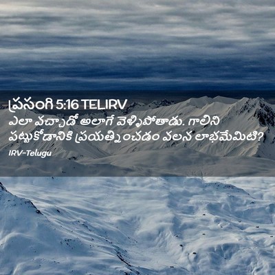 Picture 02 - ప్రసంగి 5:16 TELIRV - ఎలా వచ్చాడో అలాగే - Bible Verse Picture