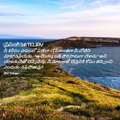 Picture 02 - ప్రసంగి 5:6 TELIRV - నీ శరీరం పాపంలో - Bible Verse Picture