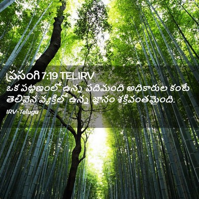 Picture 02 - ప్రసంగి 7:19 TELIRV - ఒక పట్టణంలో ఉన్న - Bible Verse Picture