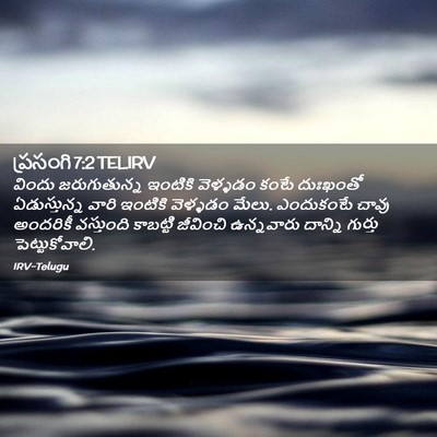 Picture 02 - ప్రసంగి 7:2 TELIRV - విందు జరుగుతున్న - Bible Verse Picture