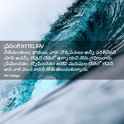 Picture 02 - ప్రసంగి 9:1 TELIRV - నీతిమంతులు, - Bible Verse Picture