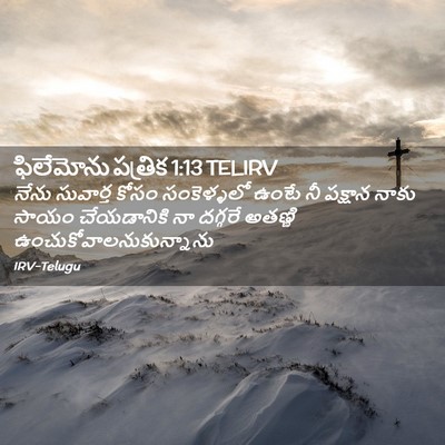 Picture 02 - ఫిలేమోను పత్రిక 1:13 TELIRV - నేను సువార్త కోసం - Bible Verse Picture