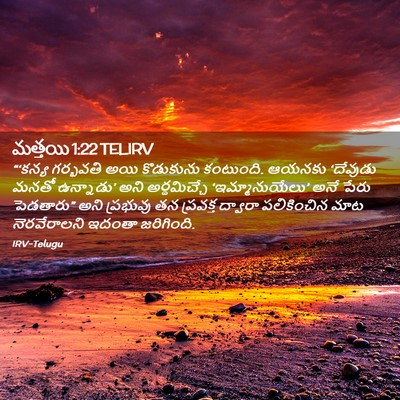 Picture 02 - మత్తయి 1:22 TELIRV - “‘కన్య గర్భవతి - Bible Verse Picture