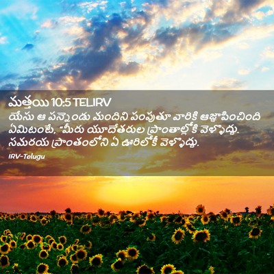 Picture 02 - మత్తయి 10:5 TELIRV - యేసు ఆ పన్నెండు - Bible Verse Picture