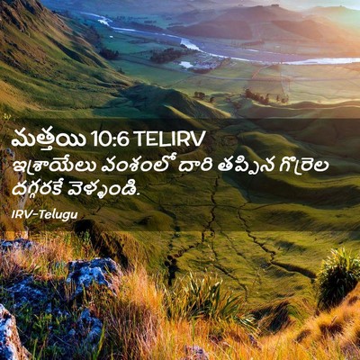 Picture 02 - మత్తయి 10:6 TELIRV - ఇశ్రాయేలు వంశంలో - Bible Verse Picture