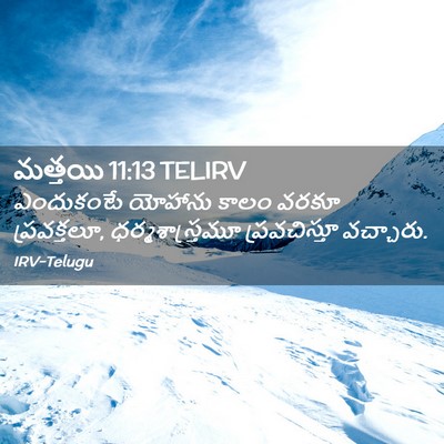Picture 02 - మత్తయి 11:13 TELIRV - ఎందుకంటే యోహాను - Bible Verse Picture