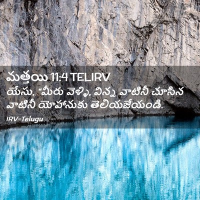 Picture 02 - మత్తయి 11:4 TELIRV - యేసు, “మీరు వెళ్ళి, - Bible Verse Picture
