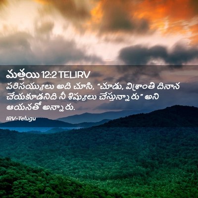 Picture 02 - మత్తయి 12:2 TELIRV - పరిసయ్యులు అది - Bible Verse Picture