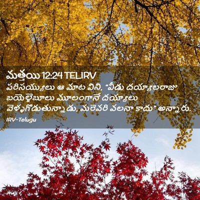 Picture 02 - మత్తయి 12:24 TELIRV - పరిసయ్యులు ఆ మాట - Bible Verse Picture