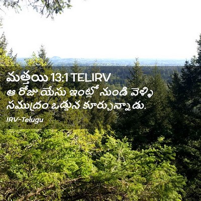 Picture 02 - మత్తయి 13:1 TELIRV - ఆ రోజు యేసు ఇంట్లో - Bible Verse Picture
